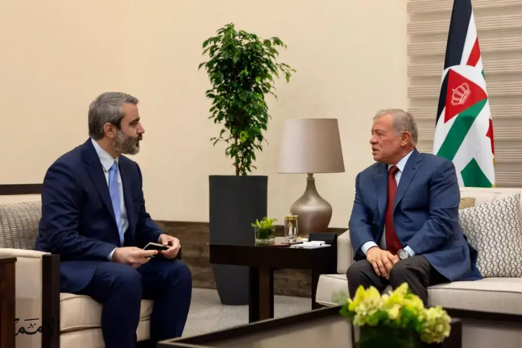 الملك يستقبل الشيباني ويؤكد دعم الأردن لسوريا في الحفاظ على أمنها