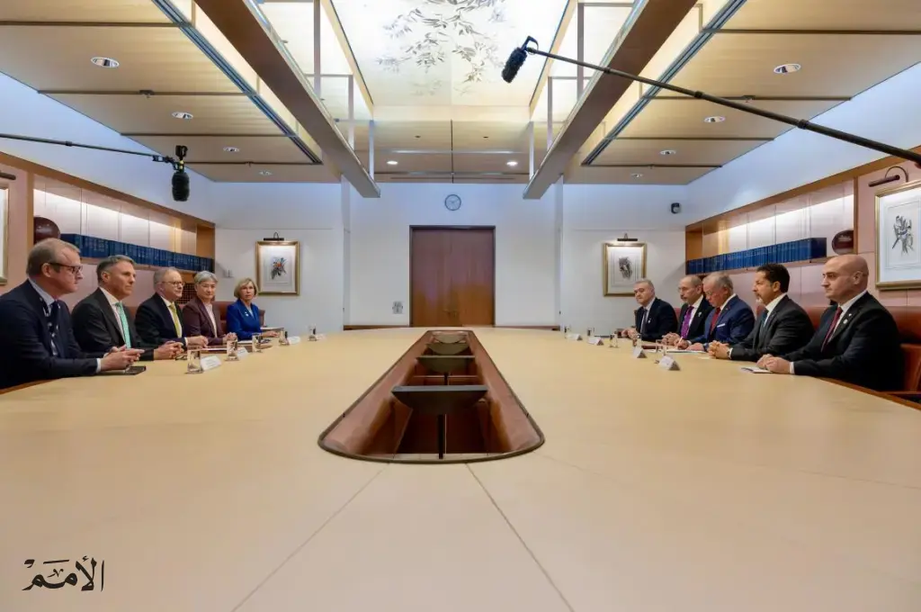 الأردن وأستراليا يصدران بيانًا مشتركًا في ختام مباحثات الملك ورئيس الوزراء الأسترالي